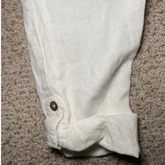 Roxy Cream Beach Pants - Size Small - Drawstring Waist - Picture 7 of 11